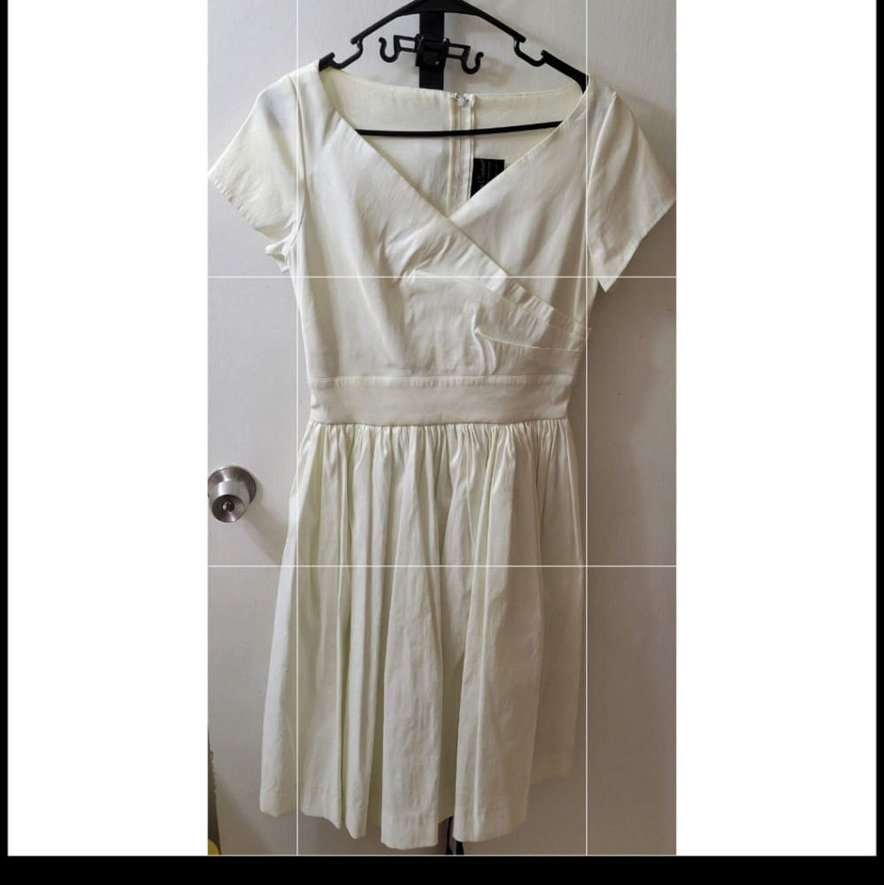 Ivory Bengaline pinup dress